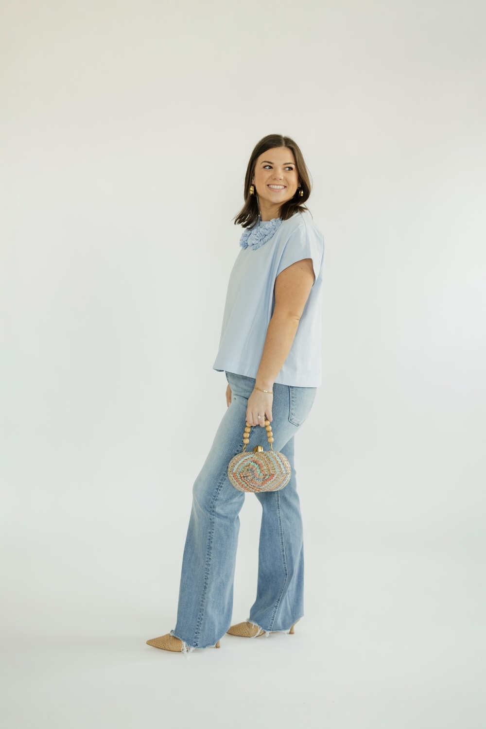 Paige Floral Embroidered Cap Sleeve Top