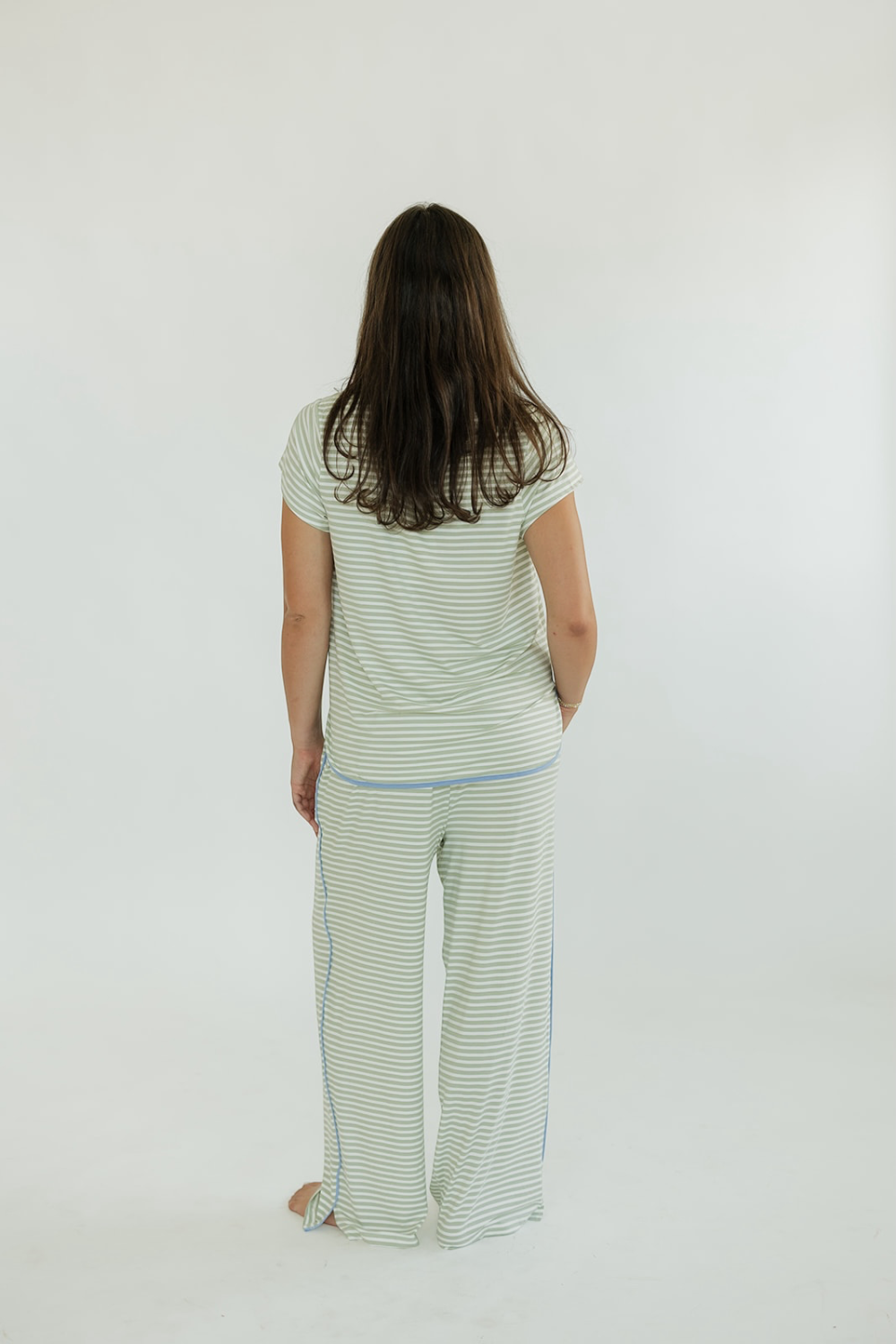 Melody Green Stripe PJ Set (XS-2XL)