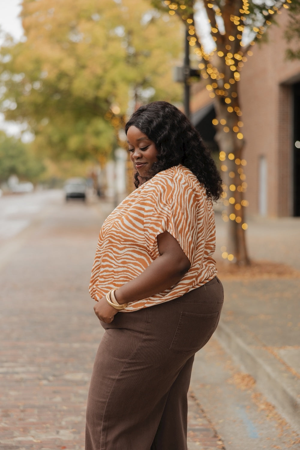 London Zebra Print Satin Top (S-3XL)