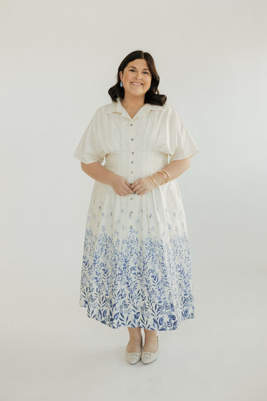 Landrie Floral Border Print Shirt Dress