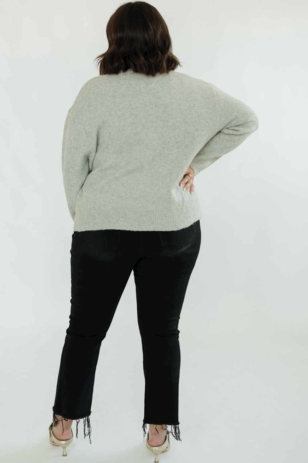 Heather Grey Crew Neck Sweater
