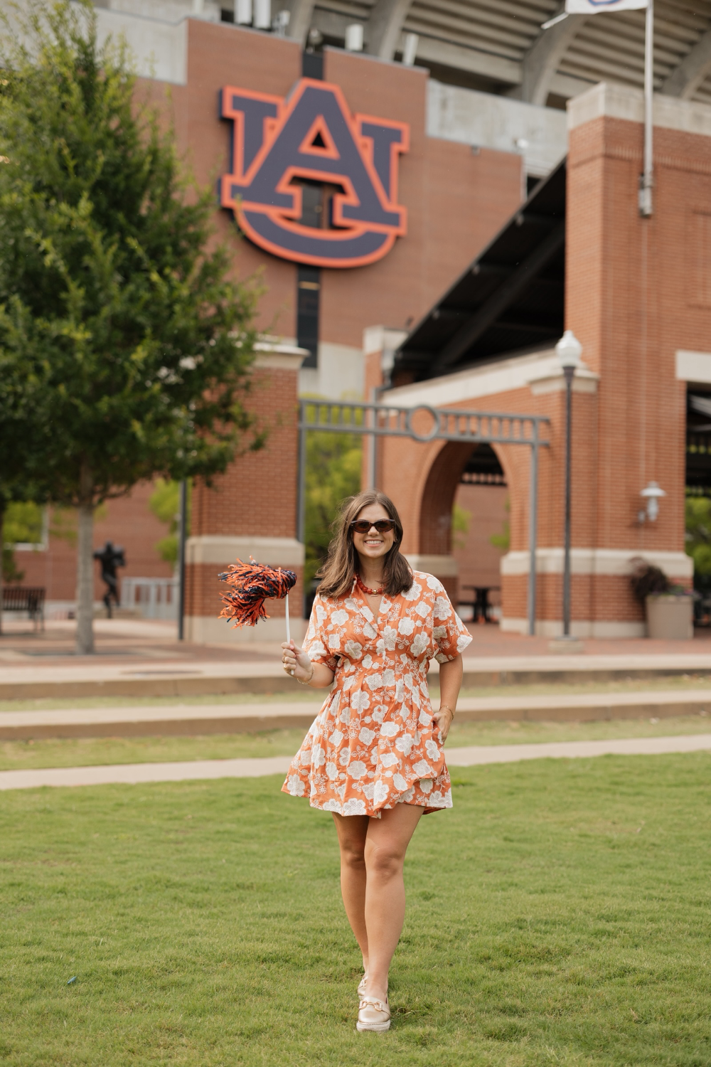 Twyla Terracotta Flower Mini Dress