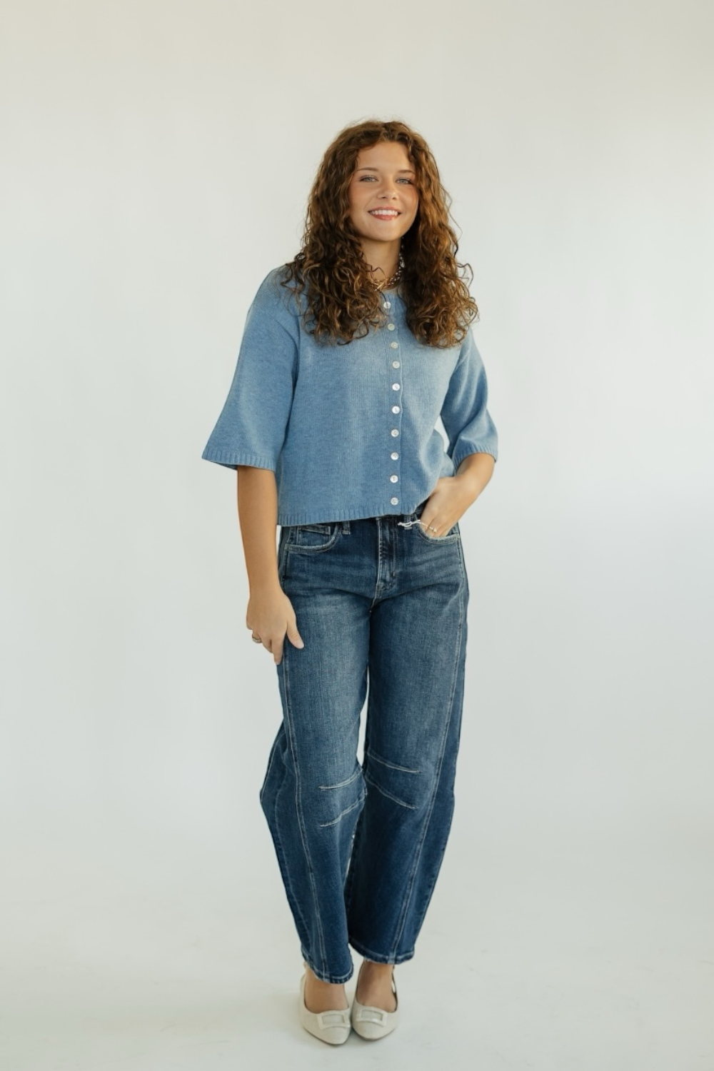 The Stacey Blue Cardigan