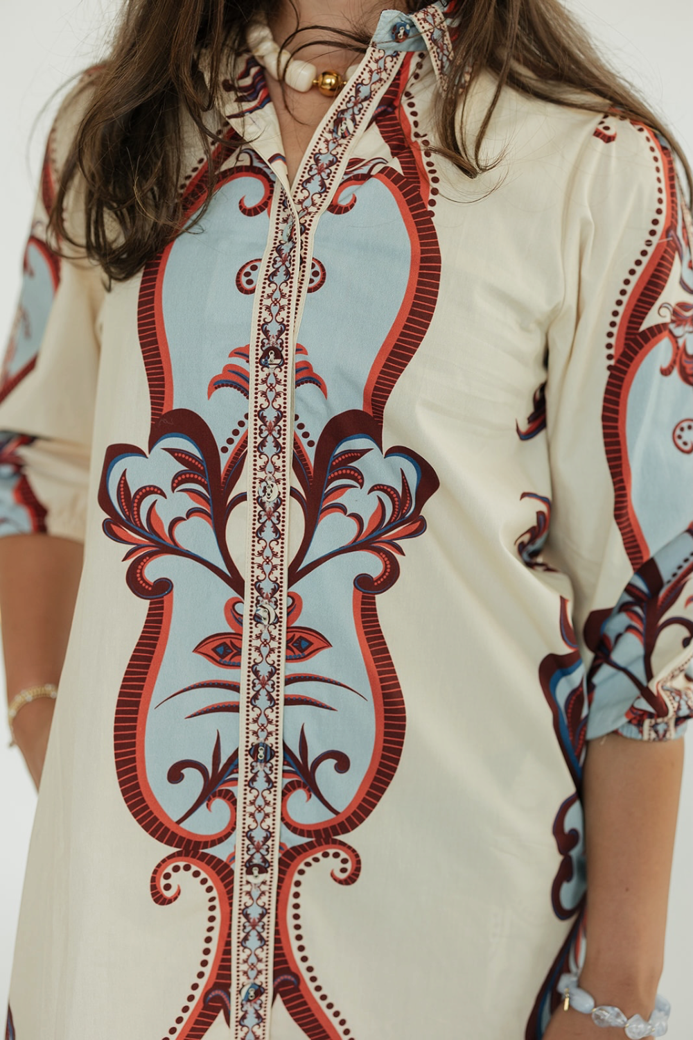 Ava Arabesque Shirt Dress (XS-XL)