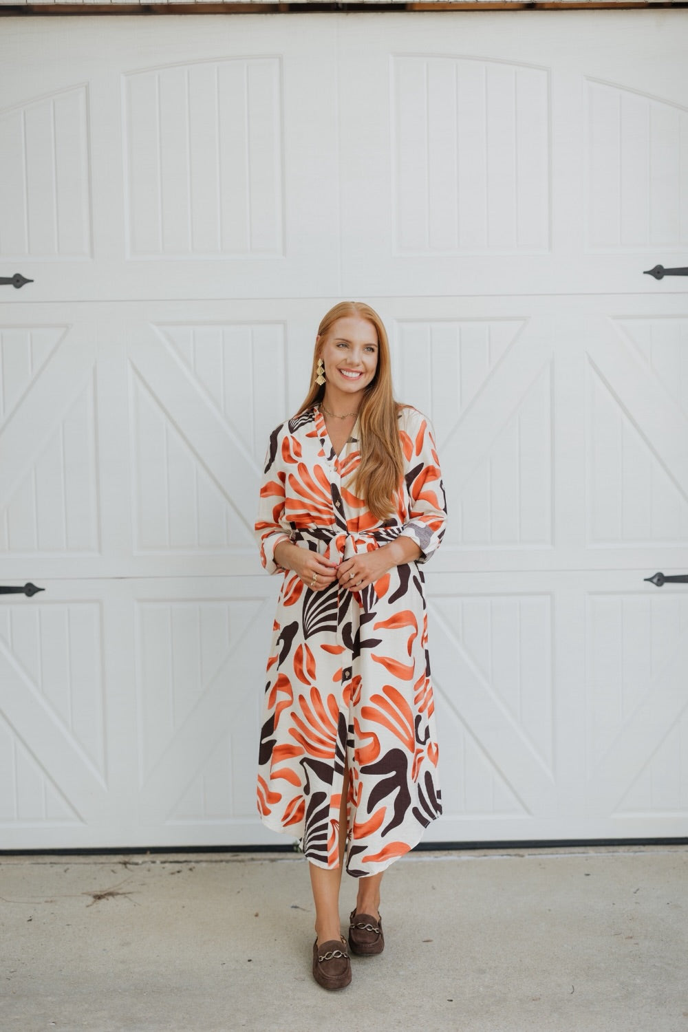 Sunset Brush Shirt Dress