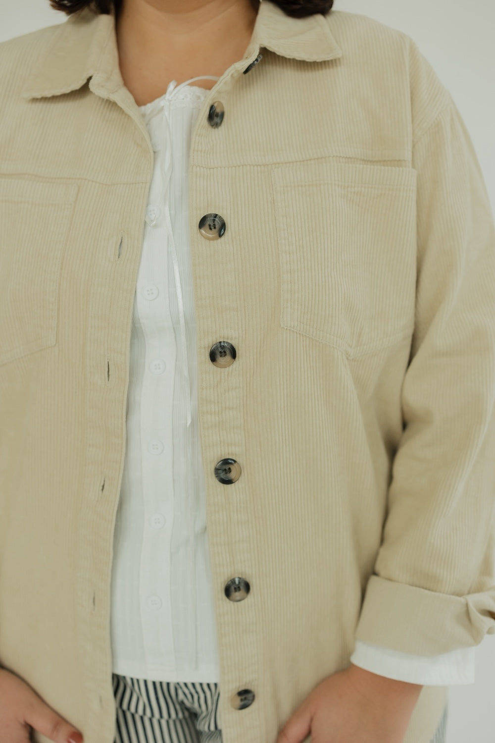 Corduroy Jacket in Cream