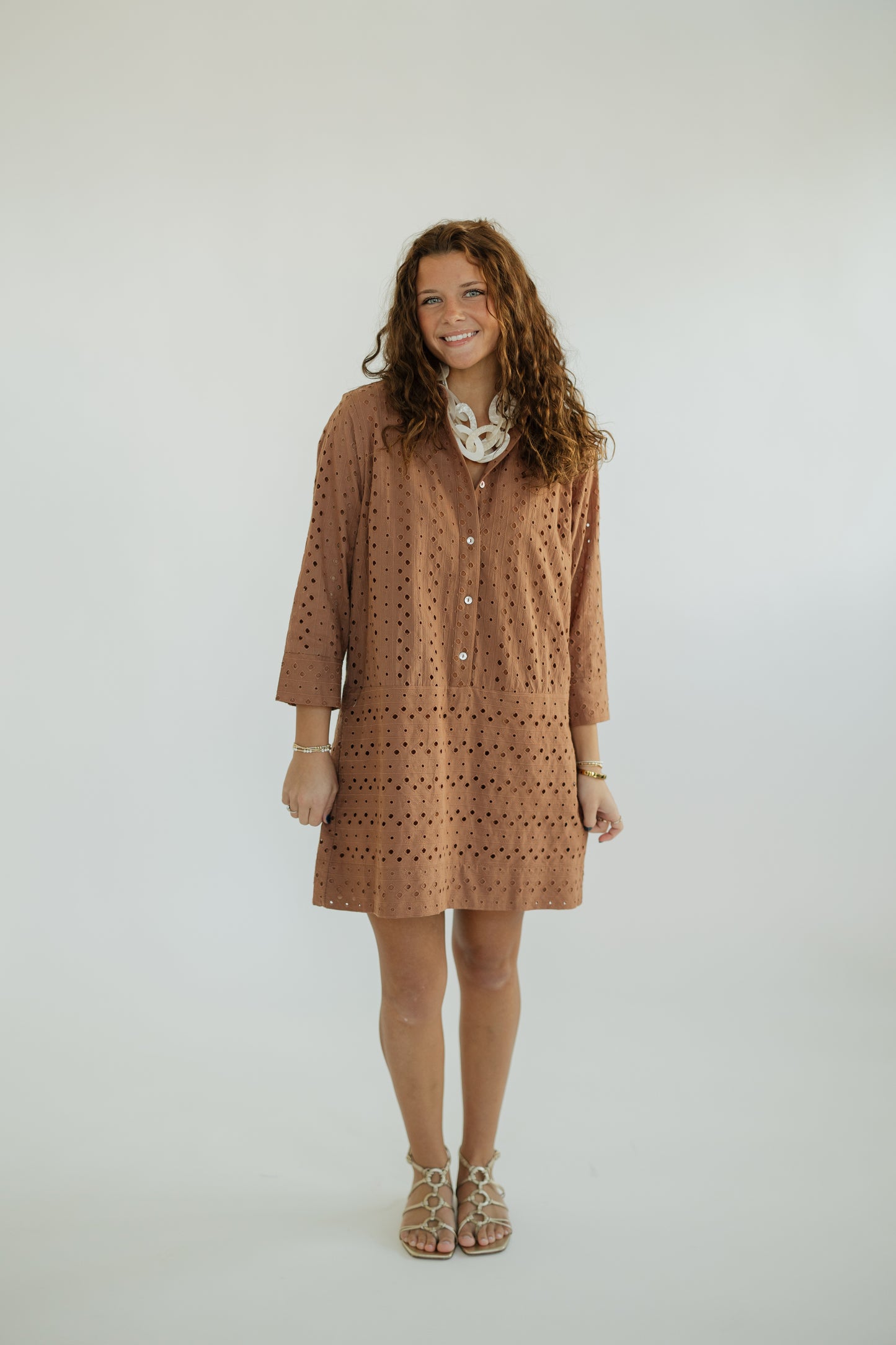 Danny Brown Eyelet Detailed Mini Dress