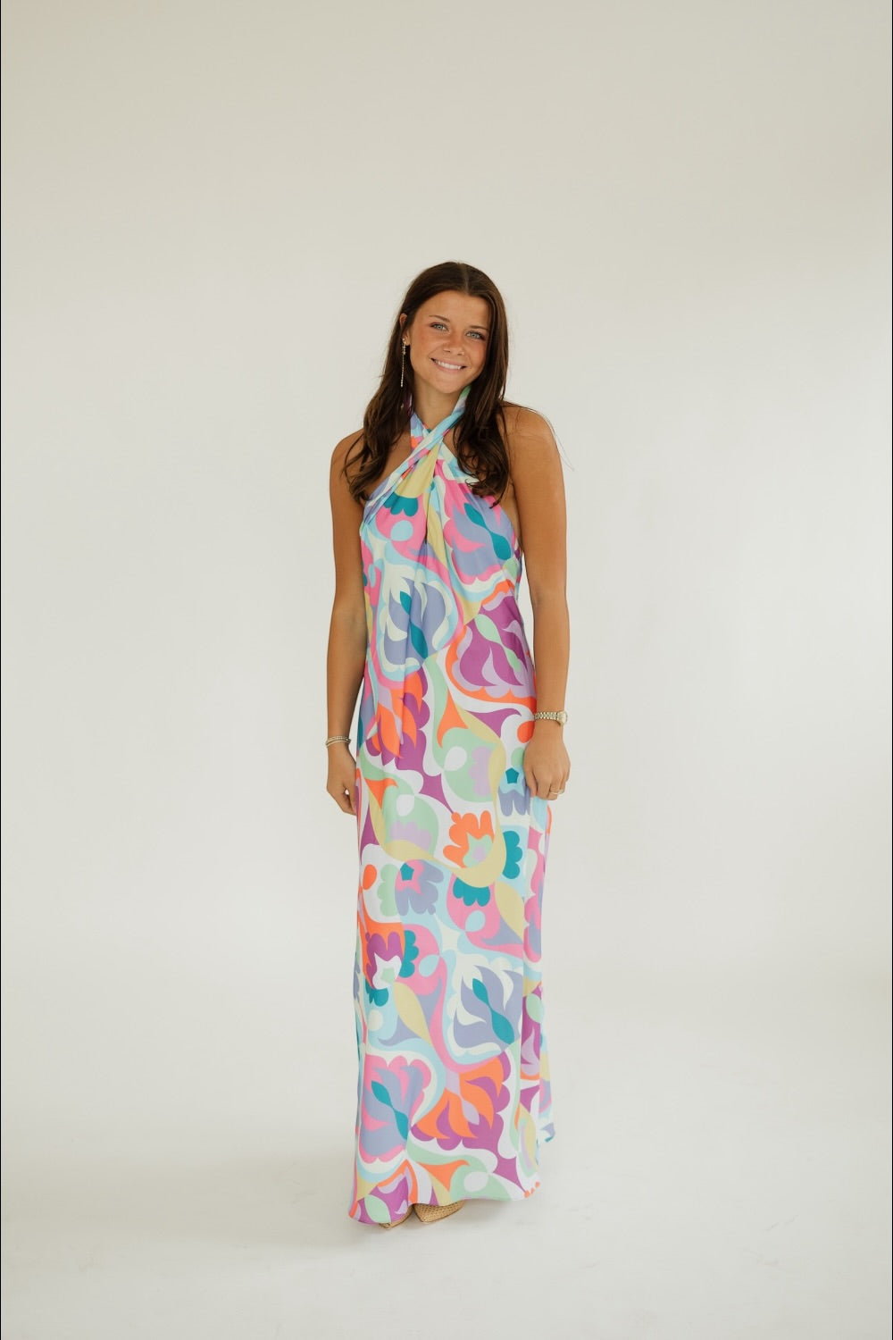 Gia Floral Print Midi Dress