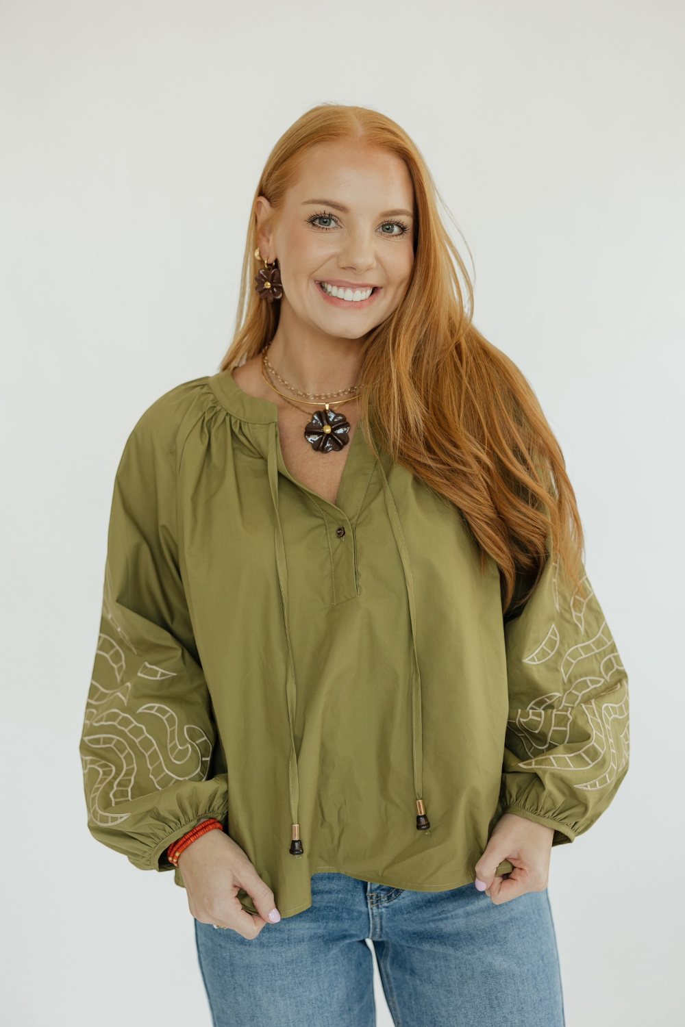 Olive Glow Blouse