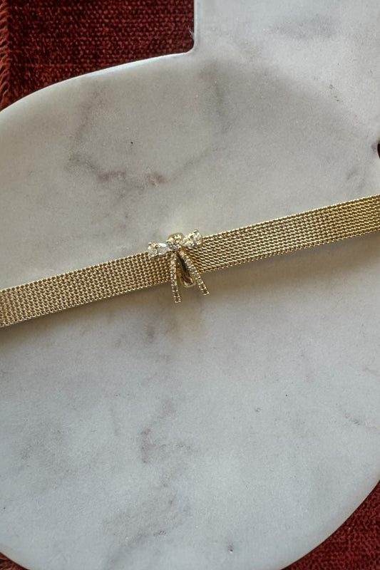 Charm Bar: CZ Bow Slide Charm