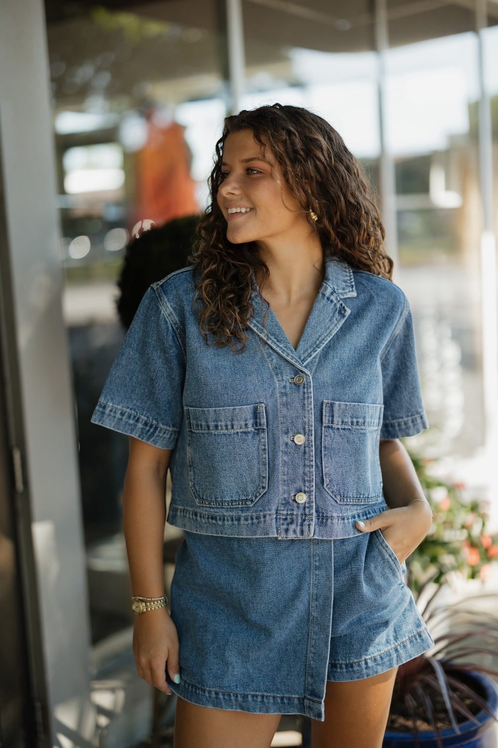 Scottie Denim Wrap Skort (XS-XL)
