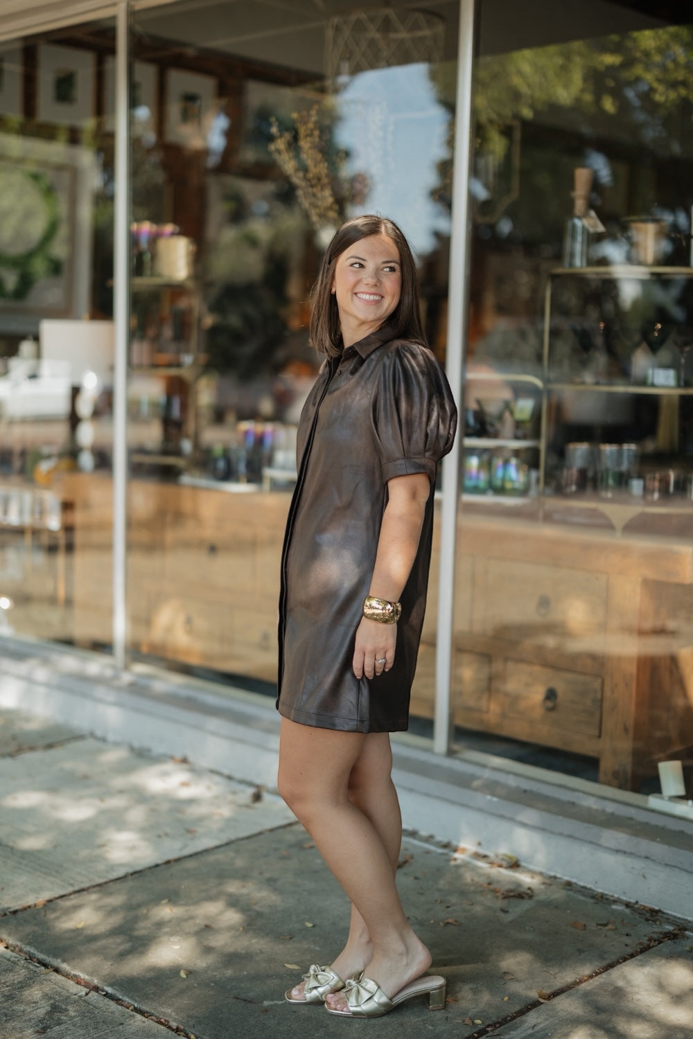 Vivienne Dark Chocolate Suede Mini Dress