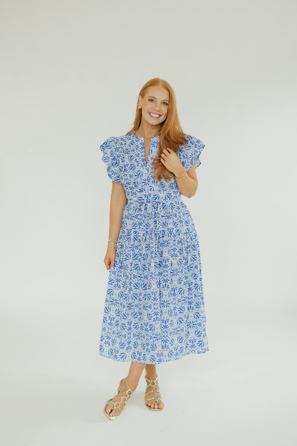 Cala Ceramic Bloom Midi Dress