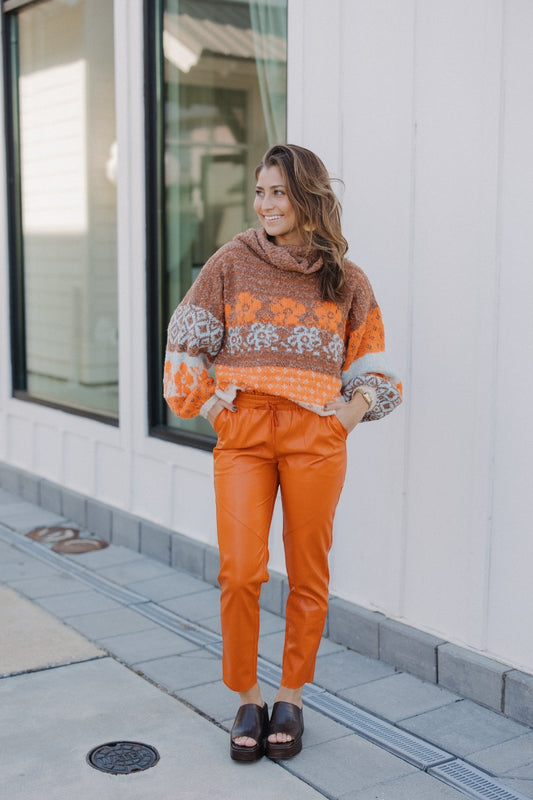 Terra Turtle Neck Fuzzy Sweater (S-3XL)