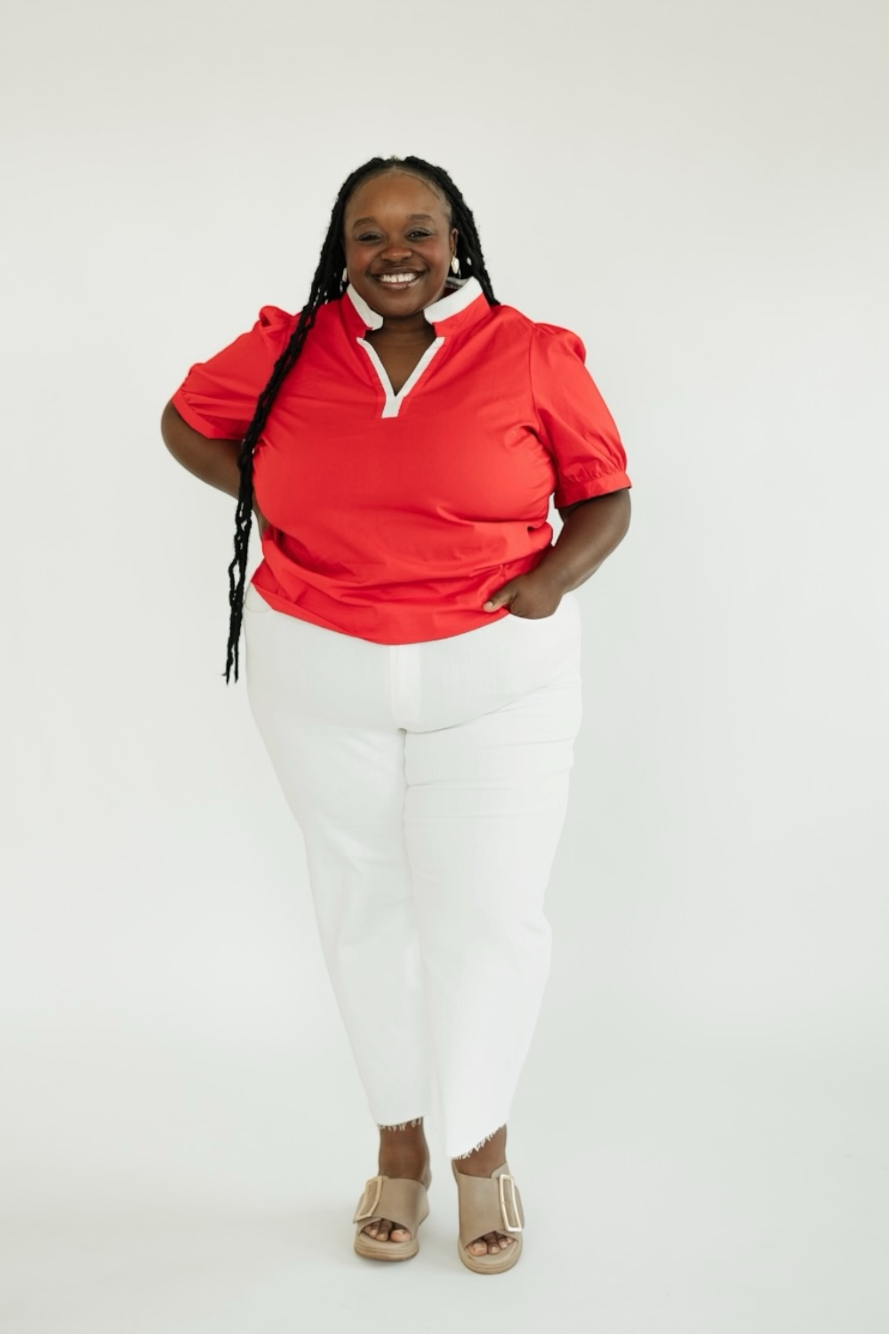 The Tricia Top in Red