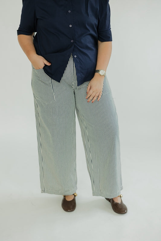 Navy Pinstripe Jean (S-3XL)