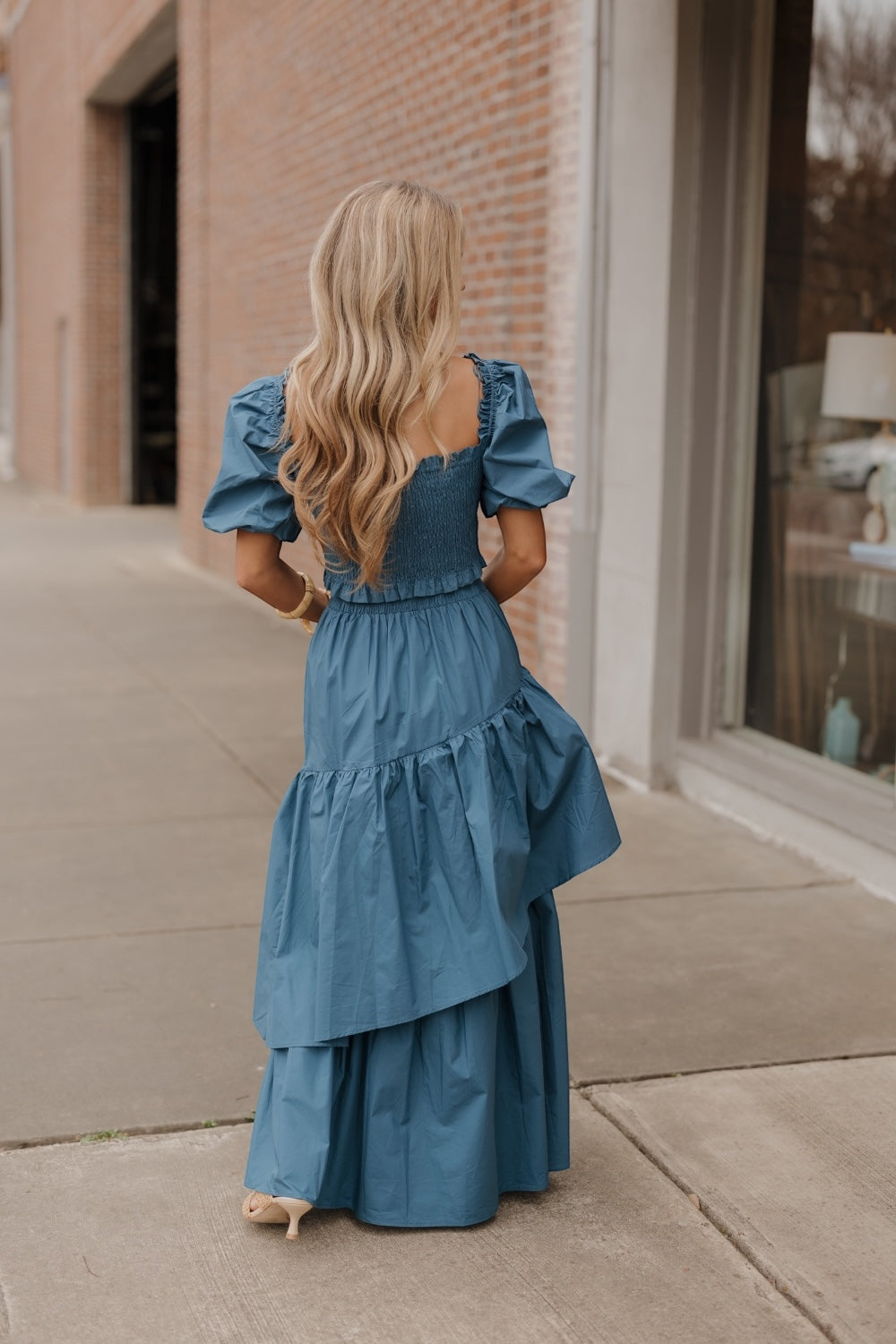Debbie Deep Teal Poplin Skirt