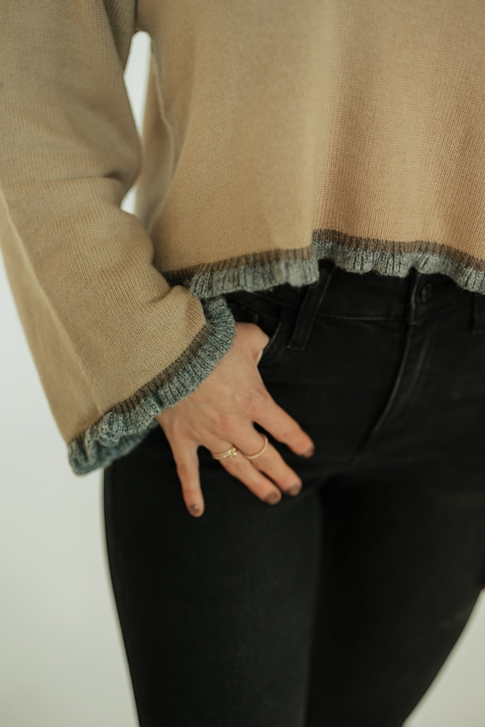 Wanda Ruffle Hem Sweater