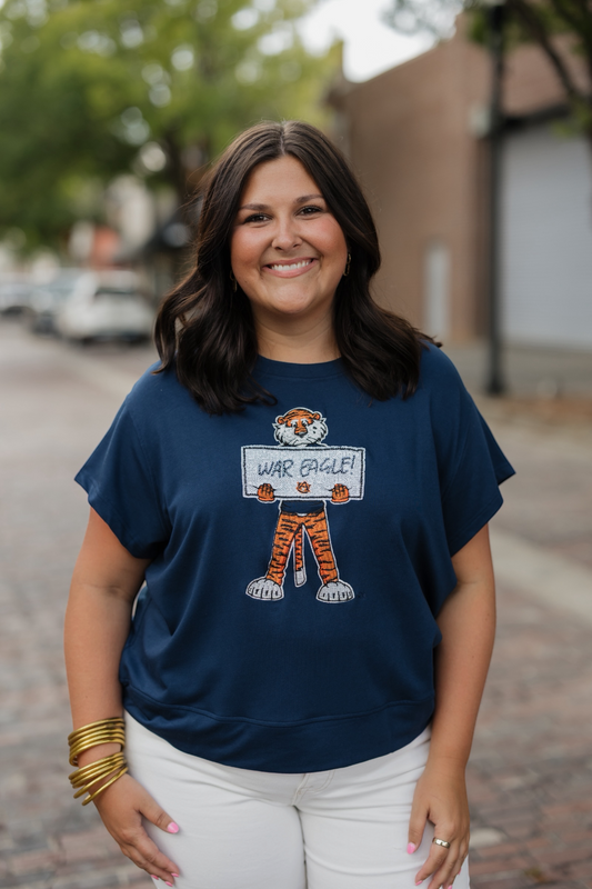 Emily AU Mascot Navy Top (XS-XL)