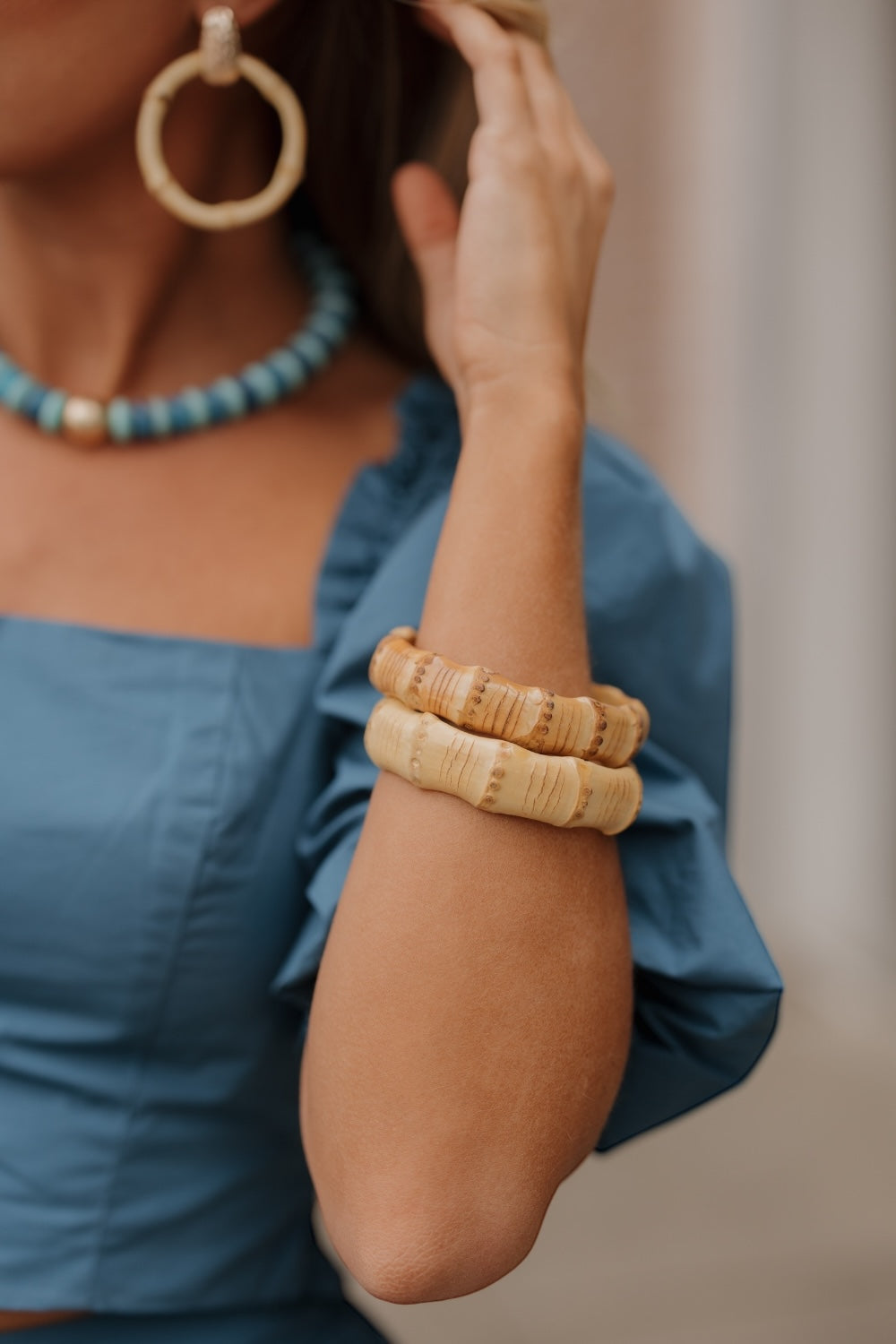 Bamboo Wood Brown Bracelet