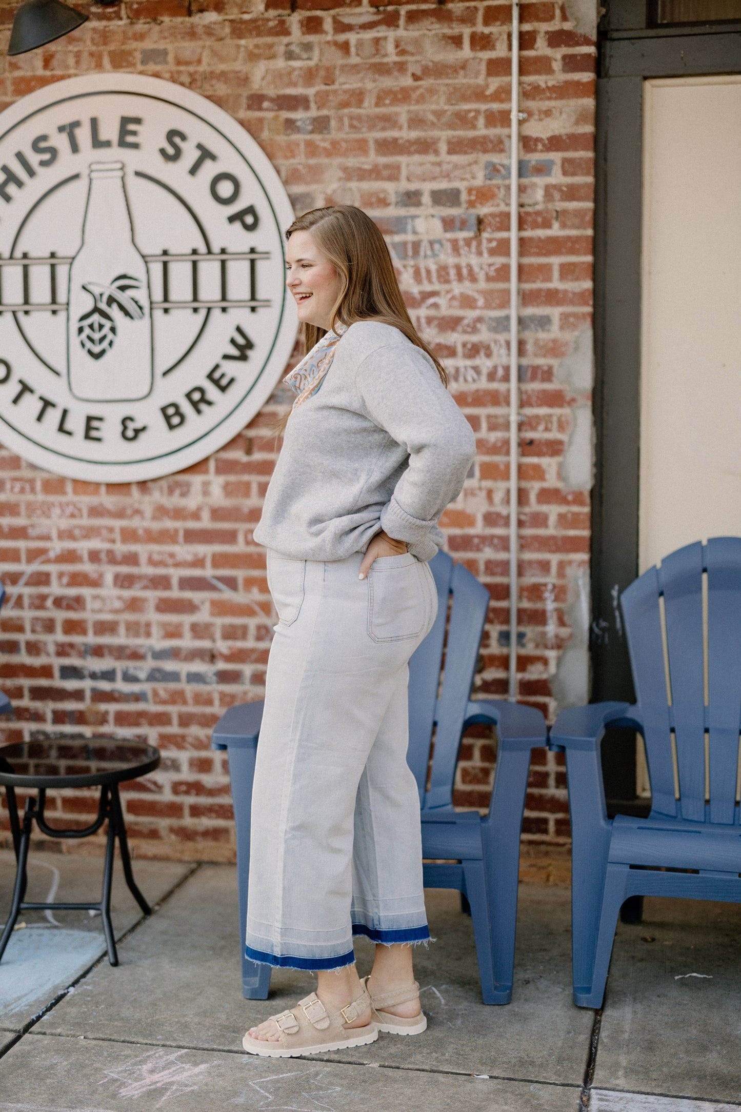 Lydia Classic Grey Long Sleeve Sweater (XS-3XL)