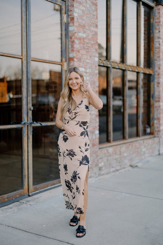 Hollie Halter Cowl Neckline Dress