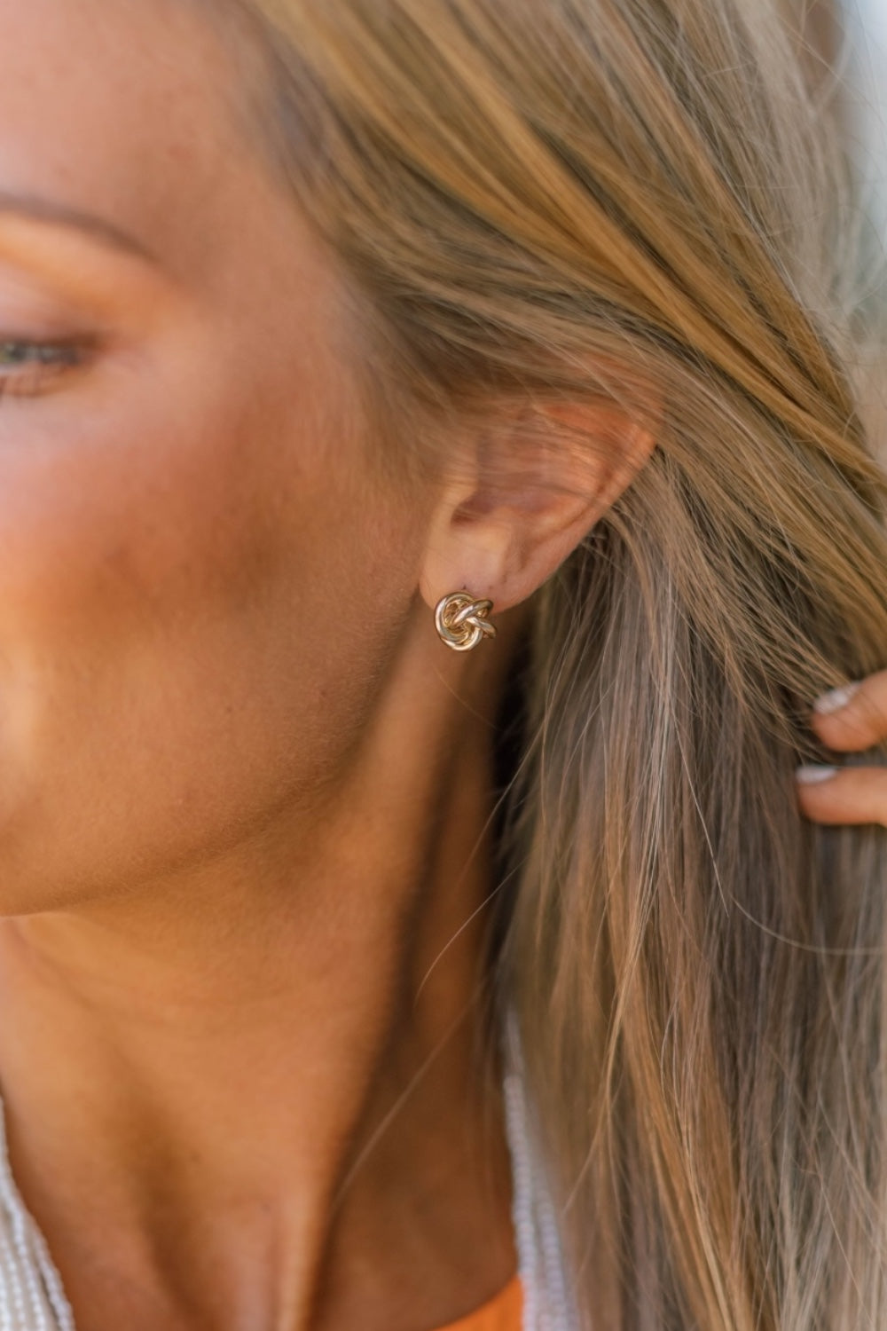 Twisted Ring Stud Earrings