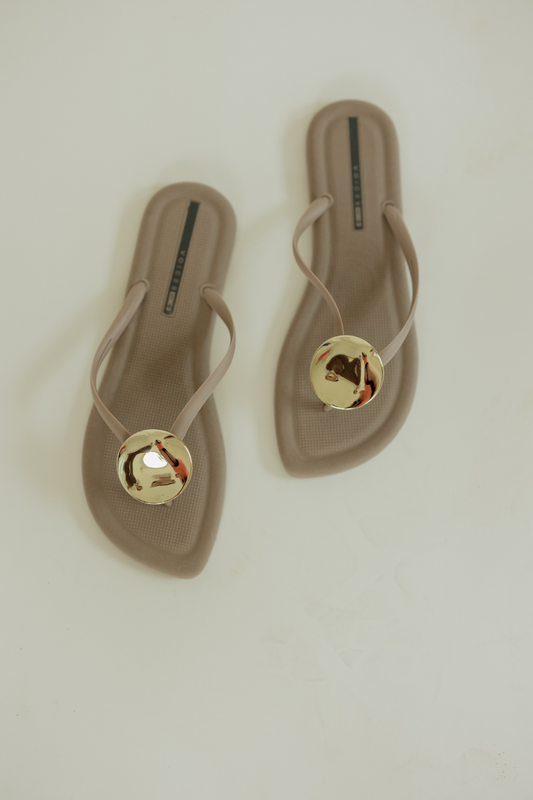 Puff Sandal in Beige by Voices