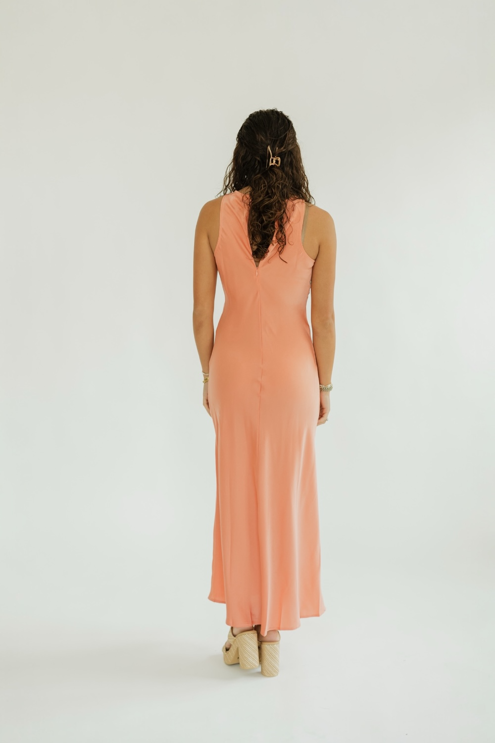 Kellie Coral Slip Dress