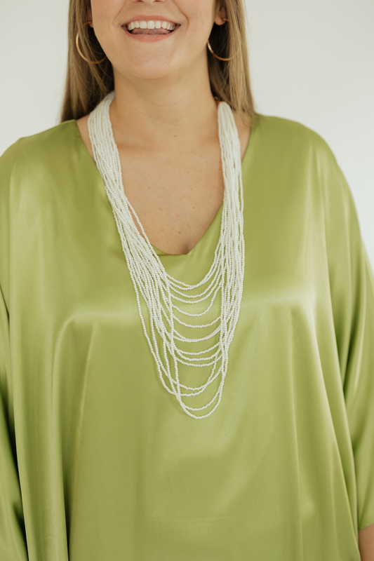 Pearl Multi Layered Long Necklace