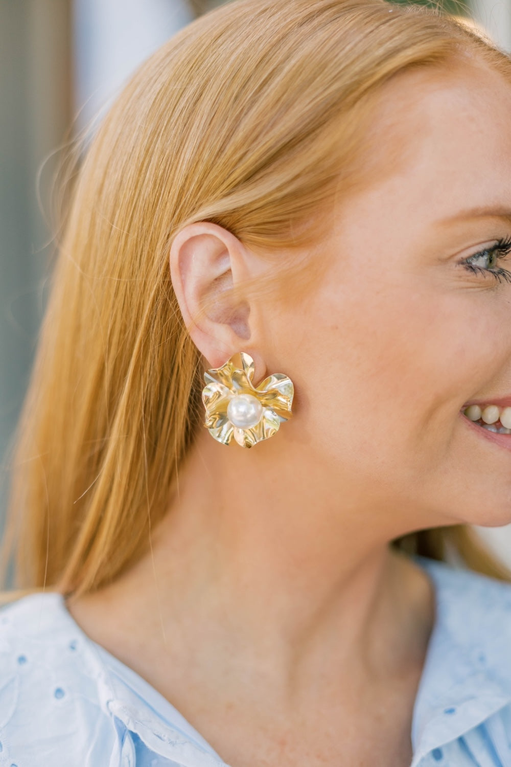Pearl & Flower Earrings