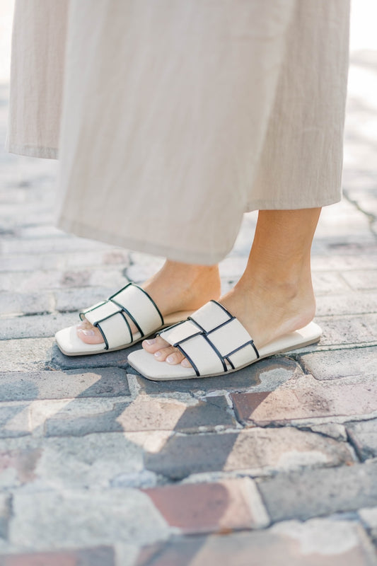 Biscayne Slide Sandal in Ivory by Matisse