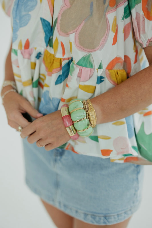 Talia Bracelet in Lime