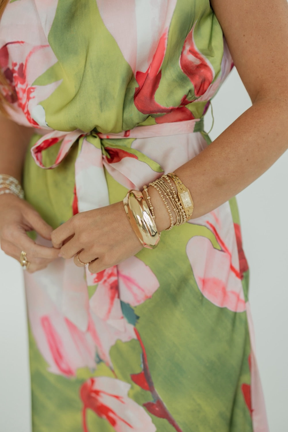 Thick Gold Bangle Bracelet