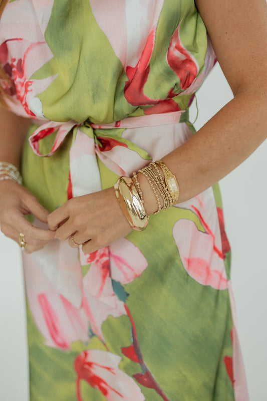 Thick Gold Bangle Bracelet