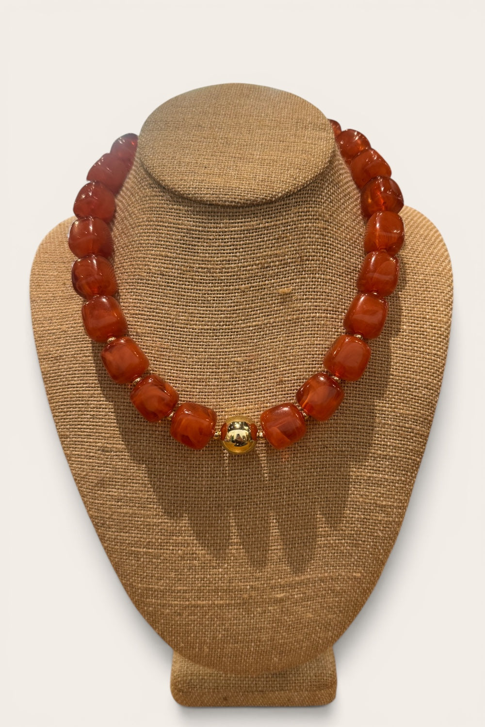 Preston Rust Chunky Beaded Necklace