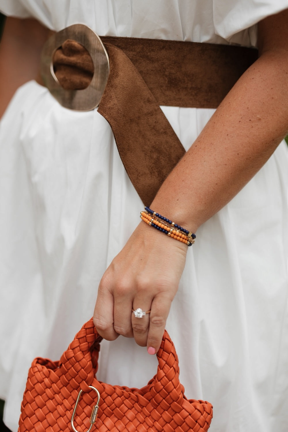 Junie Navy & Orange Bracelet Stack