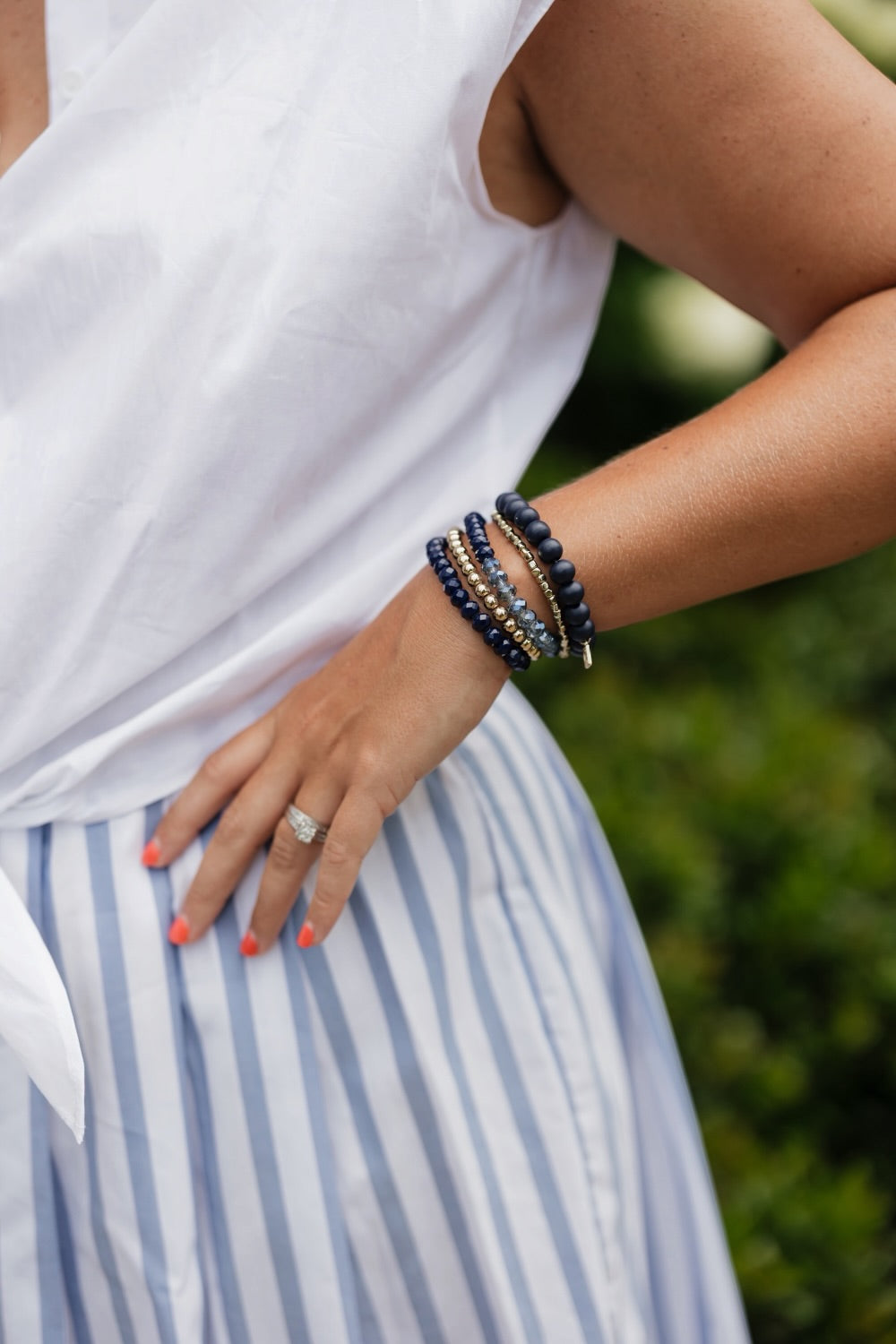 Mandy Navy Bracelet Stack