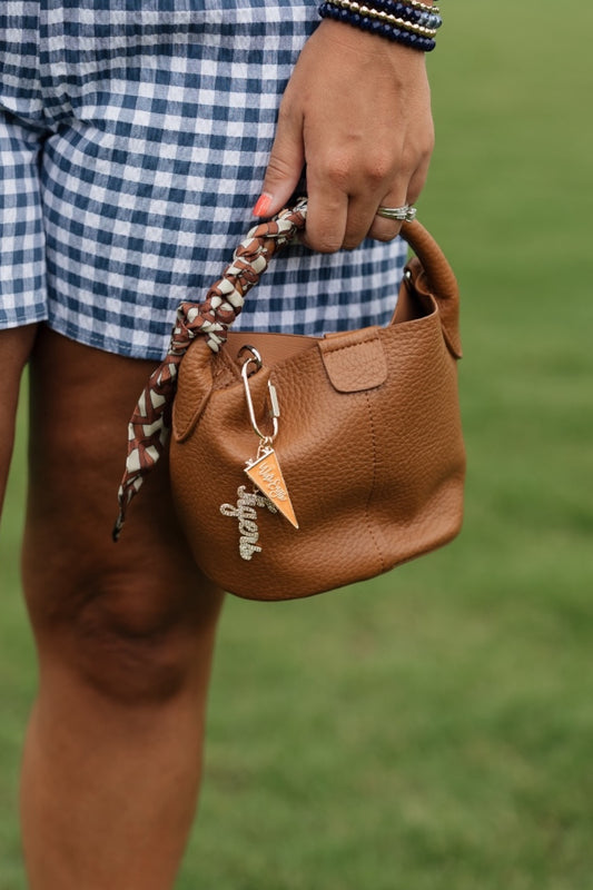 Brown Leather Mini Tote