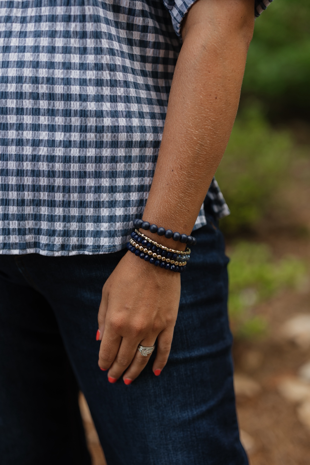 Mandy Navy Bracelet Stack