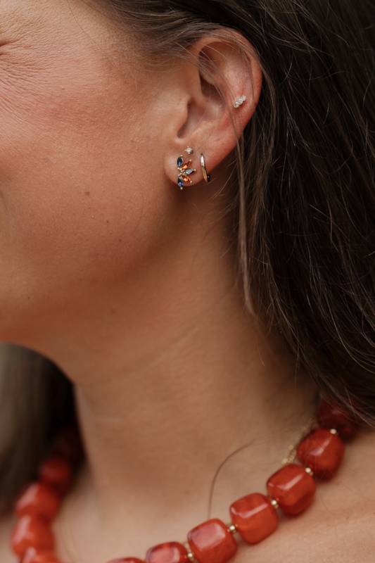 Jones Navy & Orange Earrings
