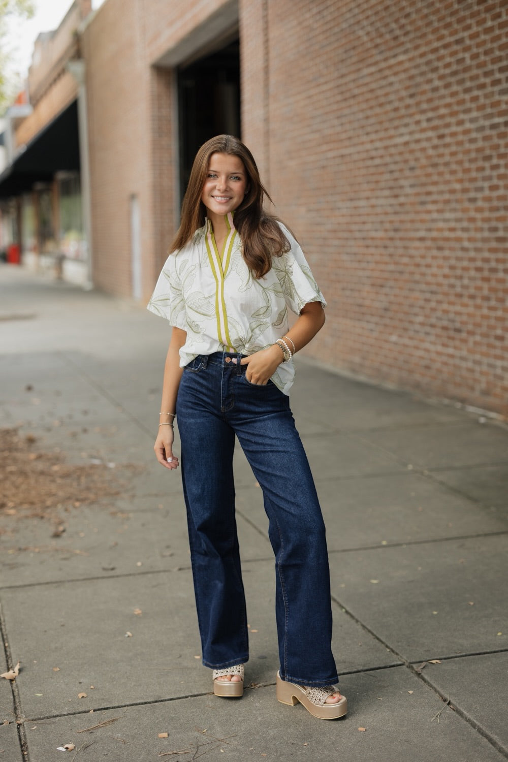 Layla Leaf Fluttered Top