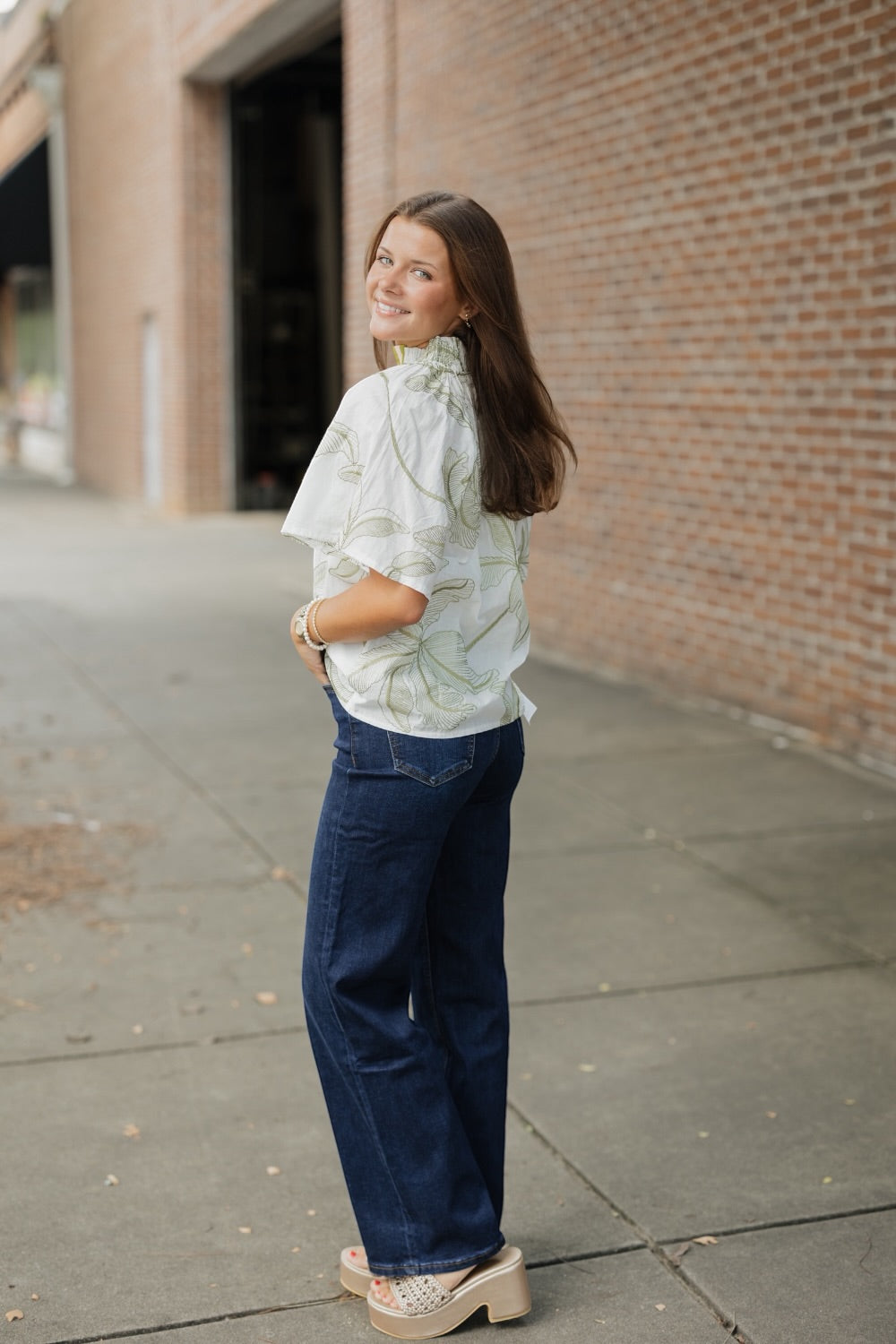 Layla Leaf Fluttered Top