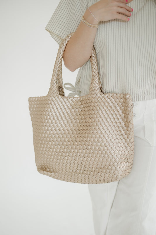 Gold Woven Tote