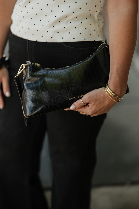 Miley Small Shoulder Bag - Black Eel
