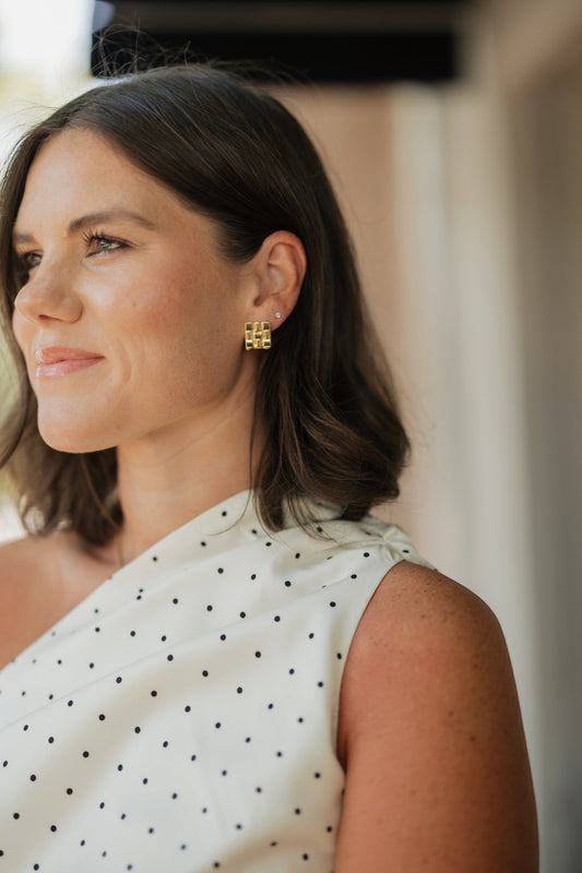 Taya Oversized Woven Stud Earrings