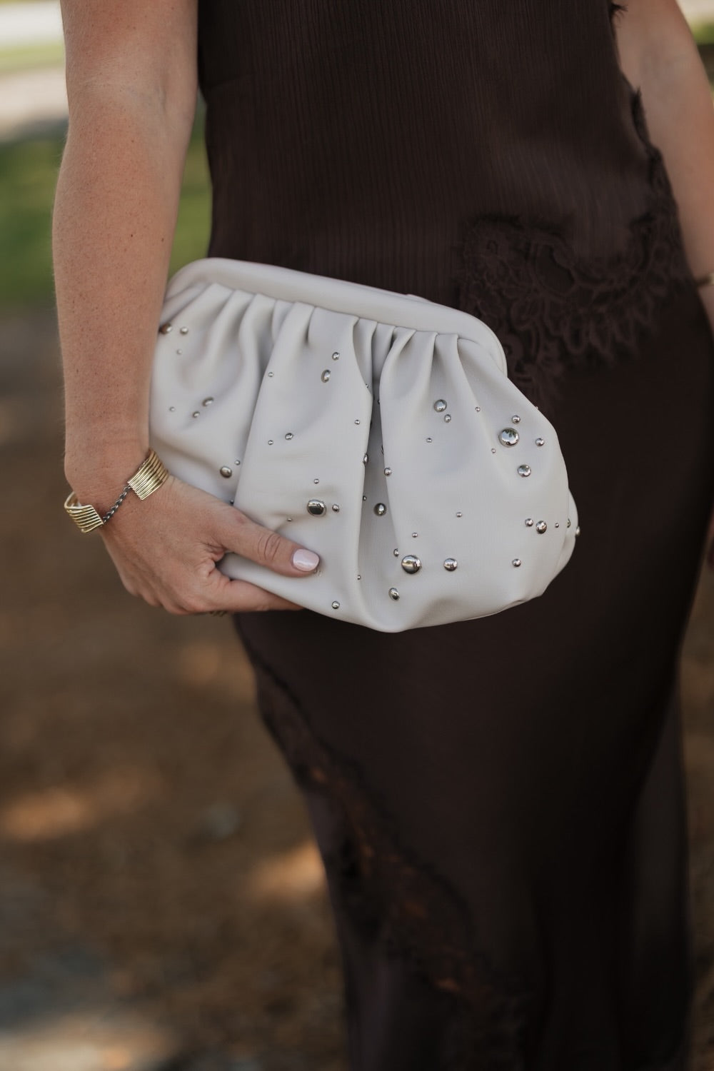 Paloma Studded Clutch