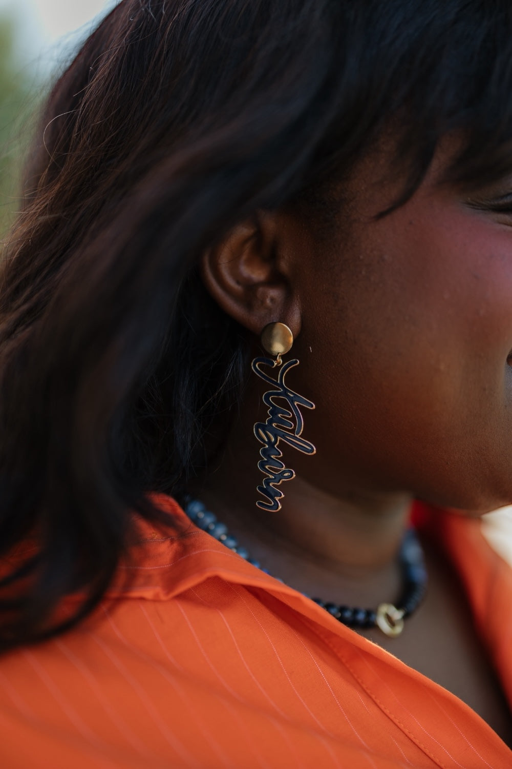 Auburn Script Earrings by Michelle McDowell
