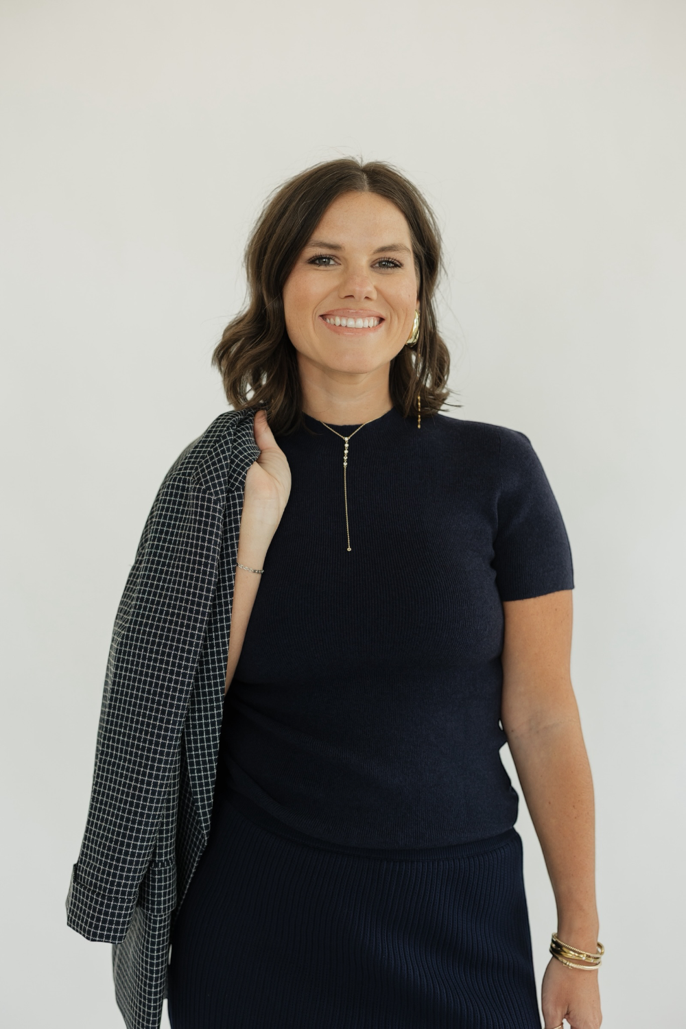 Navy Soft Knit Sweater Top (XS-XL)