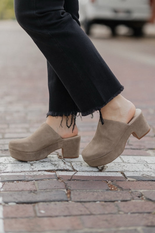 Ginette in Taupe Suede by Chocolat Blu